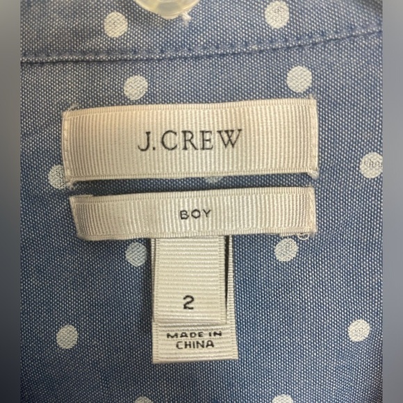 J. Crew Polka Dot Button Up size 2 Boy Fit - Picture 5 of 7